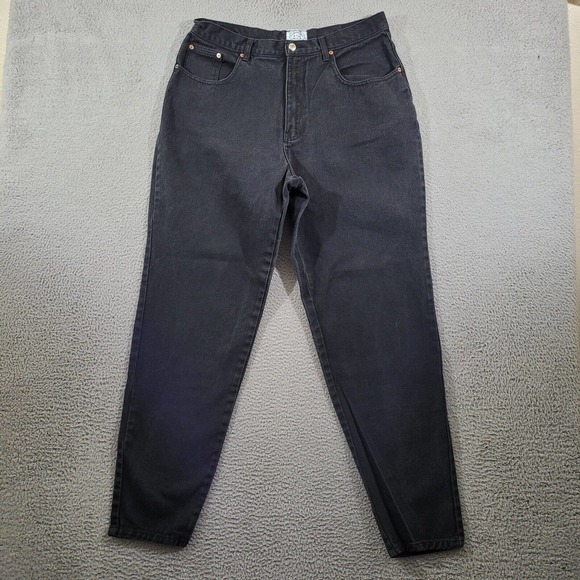 Vintage Carolina Blues‎ Jeans Womens 18 Tall Black Straight Leg Slim High Waist - Picture 1 of 12